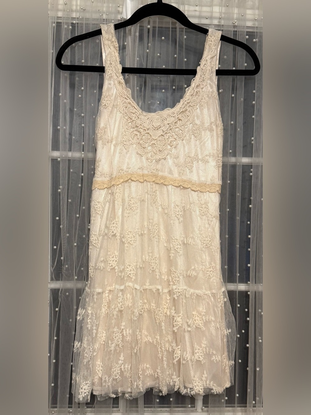 Rue21 Cream Lace Tiered Sleeveless Dress - Picture 9 of 9